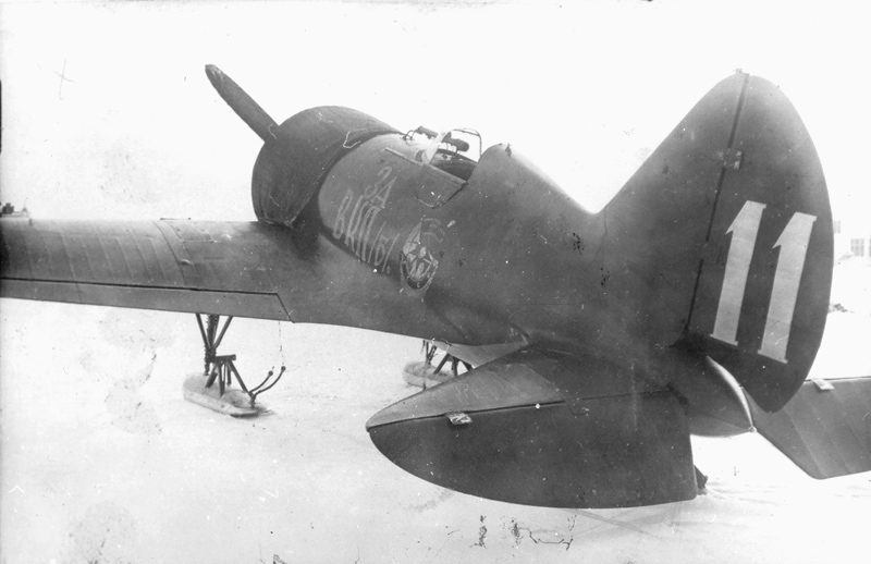 Szovjet Polikarpov I-16 vadászgép a téli háborúban.