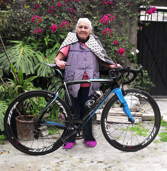 yDear friends of Bikegirls, there goes a pic of Flora Rivera Téllez, my beloved Grandmom in Bike...! Best greetings from México City and happy new year 2014!!!.jpg