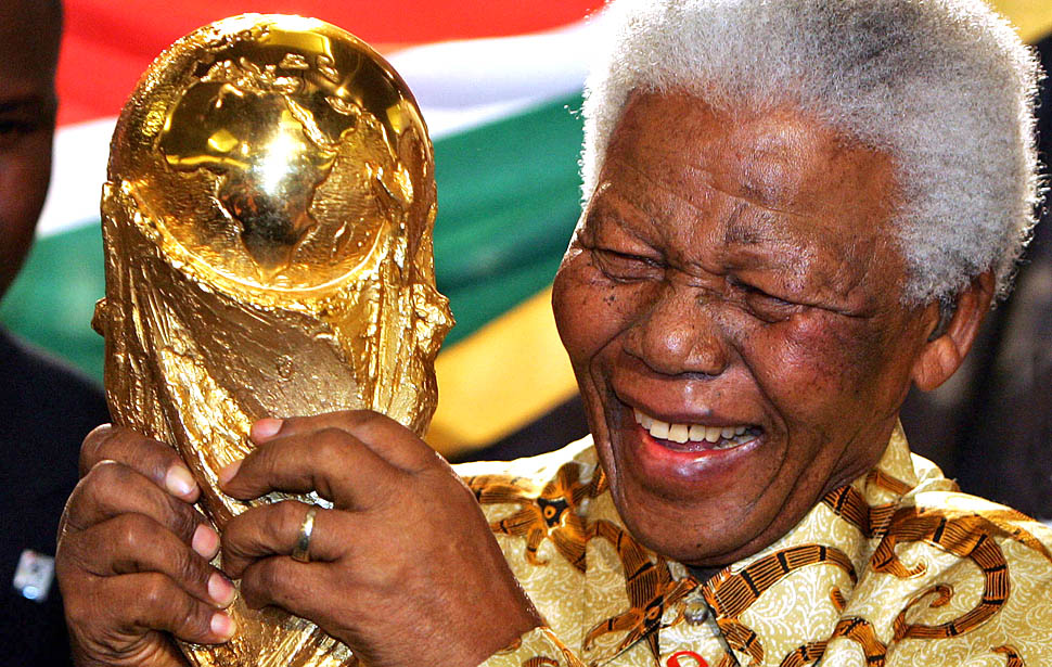 Mandela a világkupával Mandela a világkupával