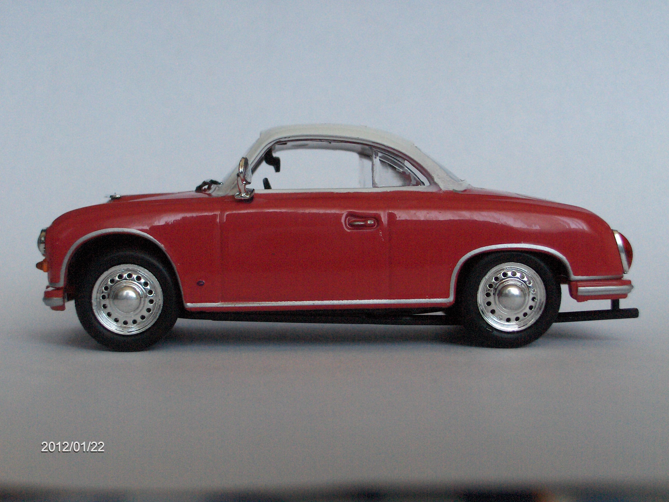 Modèle Réduit AWZ P 70 Coupé - Échelle 1:120 (TT) - Noir Et Blanc - Marque V&V, Série Limitée - Occasion