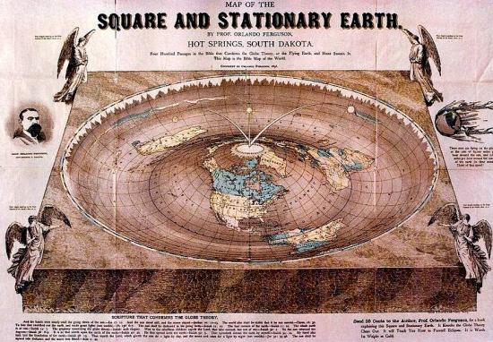 orlando ferguson 1893 - flat earth map