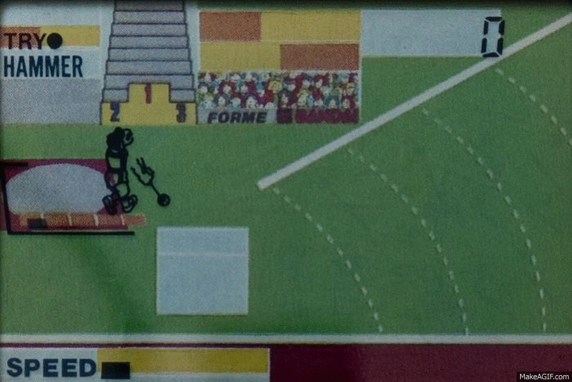 Konami Bandai Track&Field Throwing Type és Running Type Kvarcjátékok