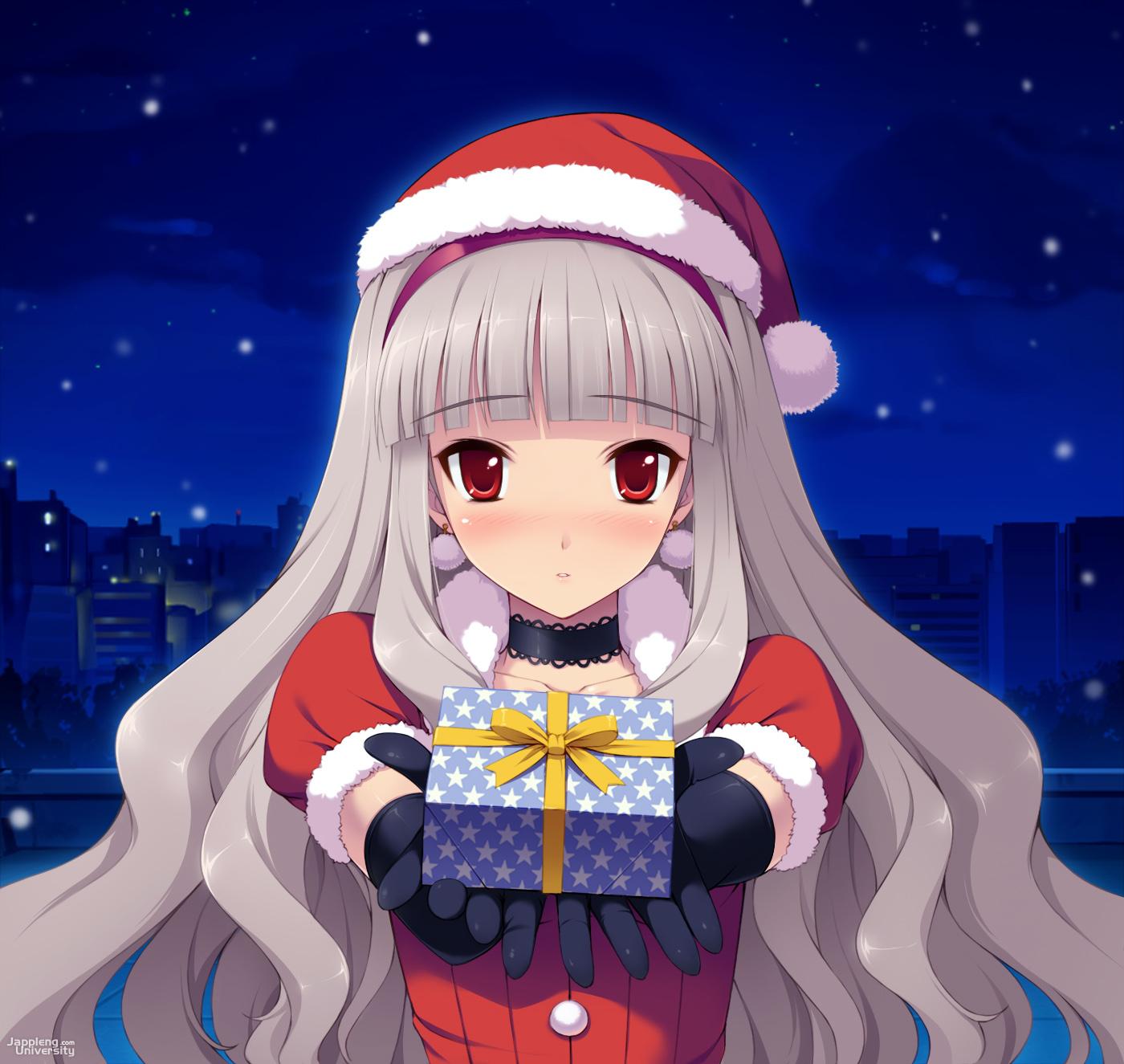 anime girl christmas