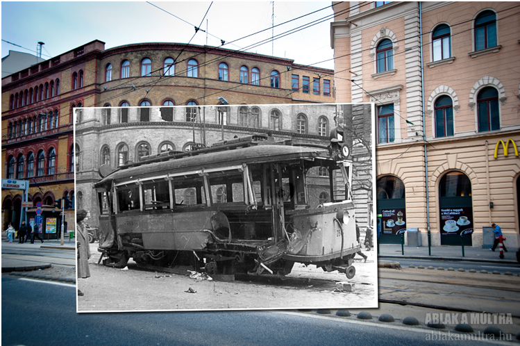 Budapest VIII. Népszínház utca - József körút sarok, egykori ipari felsőiskola 1956.png