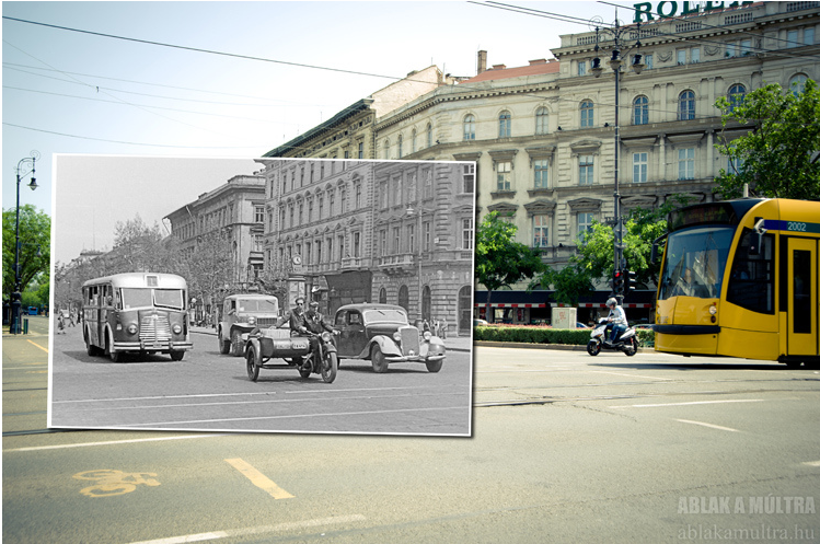 Budapest, VI. Andrássy út az Oktogontól kifelé nézve 1951.png