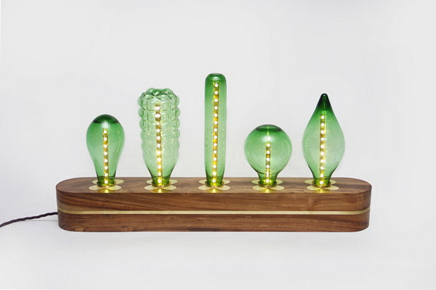 Elegáns lámpák újrahasznosított üvegekből