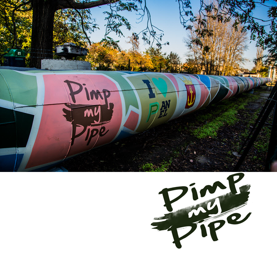 Pimp my Pipe finálé - Újpesti térképrészletet festett a Színes Város egy távhővezetékre