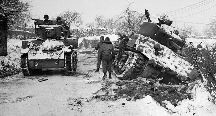 1945 us tanks at Amonines, Belgium.jpg