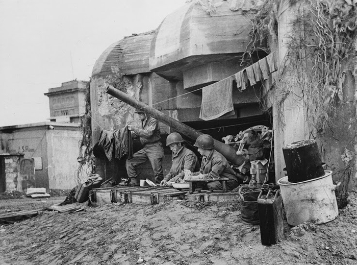 German bunker captured.jpg