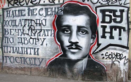 Princip-graffiti Belgrádban