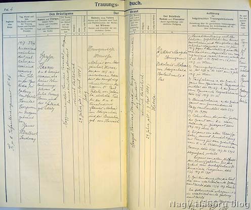 Heim Géza katonai házassági anyakönyve