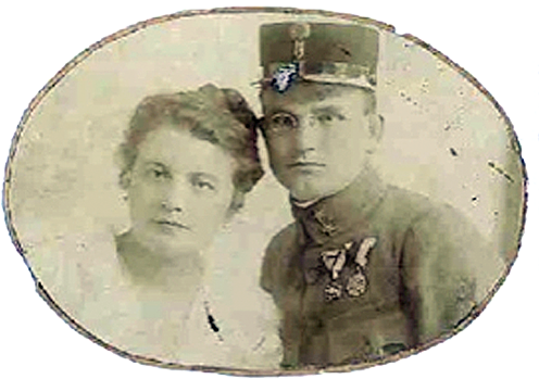 Cser Imre és felesége első világháború idején készült fotója 