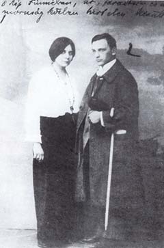 Kaffka Margit férjével, Bauer Ervinnel