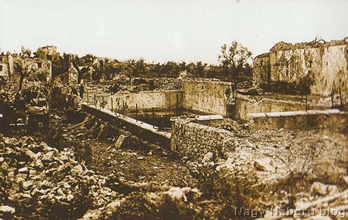 A ciszterna 1916-ban a faluban