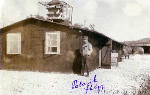Patarik Mihály főhadnagy, a szegedi 46-osok élelmező tisztje a Segeti táborban 1916 tavaszán