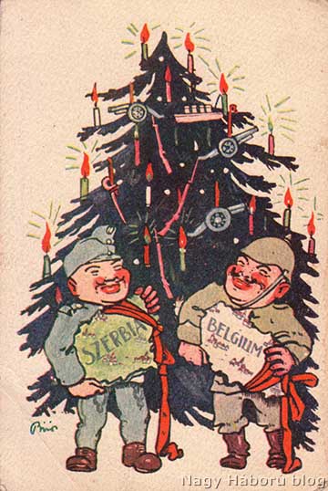 Bíró Mihály propaganda-képeslapja 1915-ből