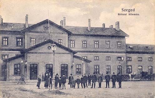 A Rókusi pályaudvar korabeli képeslapon az 1910-es években