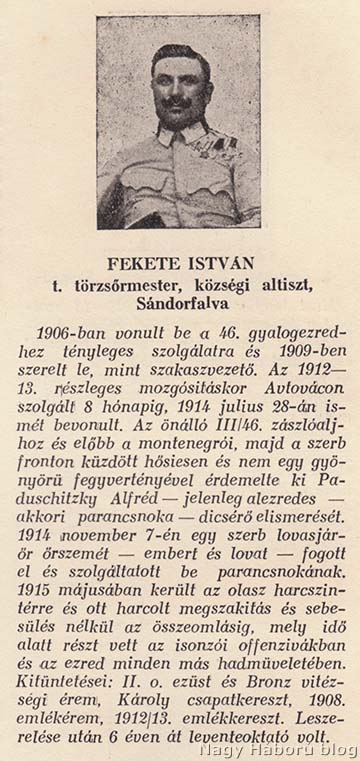 Fekete István portréja és katonai pályafutása