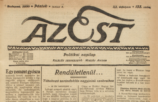 Az Est, 1920. június 4.