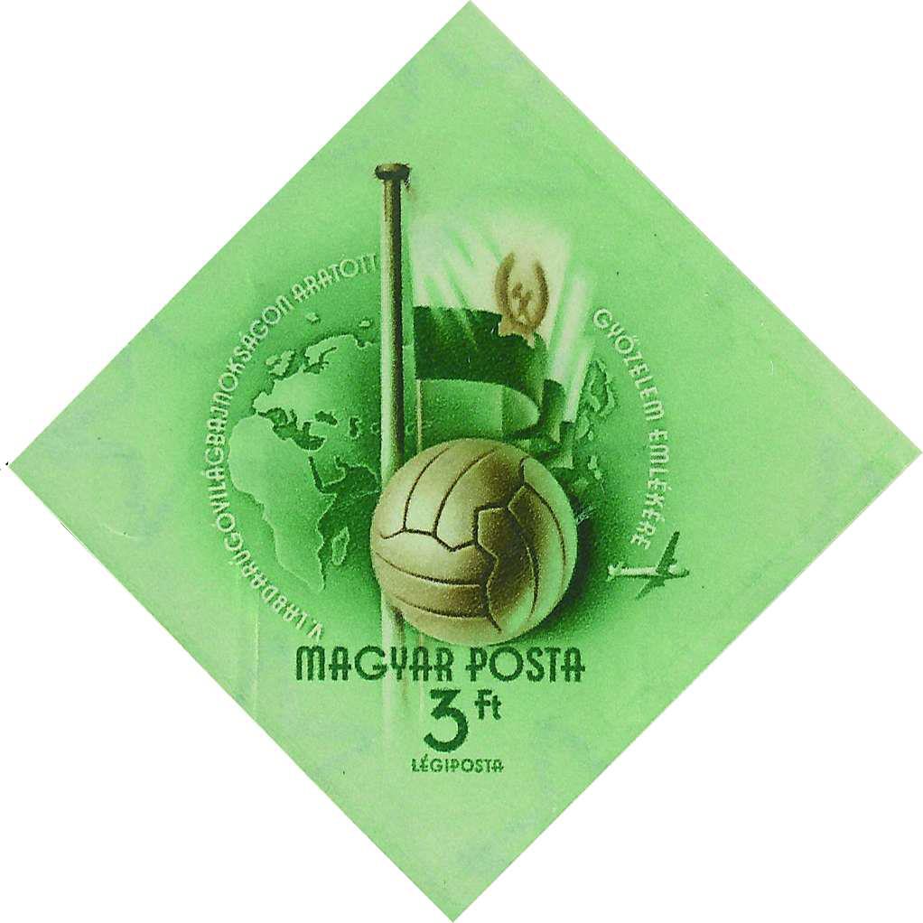 1954. Megtervezett, de soha ki nem adott bélyeg, a labdarúgó VB világbajnokság megnyerésének emlékére. A válogatottat az NSzK a döntőben legyőzte..jpg