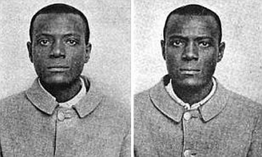 1905. A William West és Will West eset. Amikor a kansasi Leavenworth bűntetőintézetben a két Westet nem lehetett megkülönböztetni, az ujjlenyomatos azonosítás kezdett fontossá válni..jpg