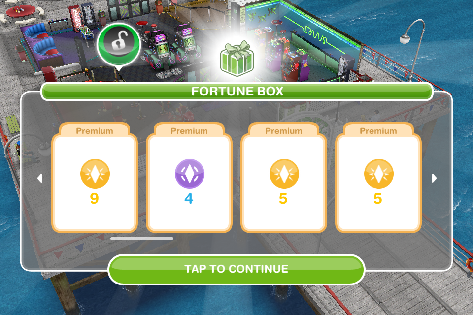 A "Mystery Box Shop" és a dobozok tartalma The Sims FreePlay