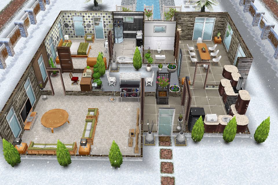 A scandinavian house ház the sims freeplay