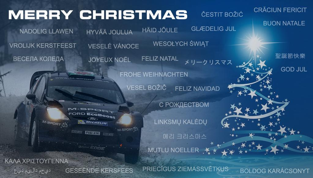 Boldog Karácsonyt kíván az M-Sport World Rally Team!