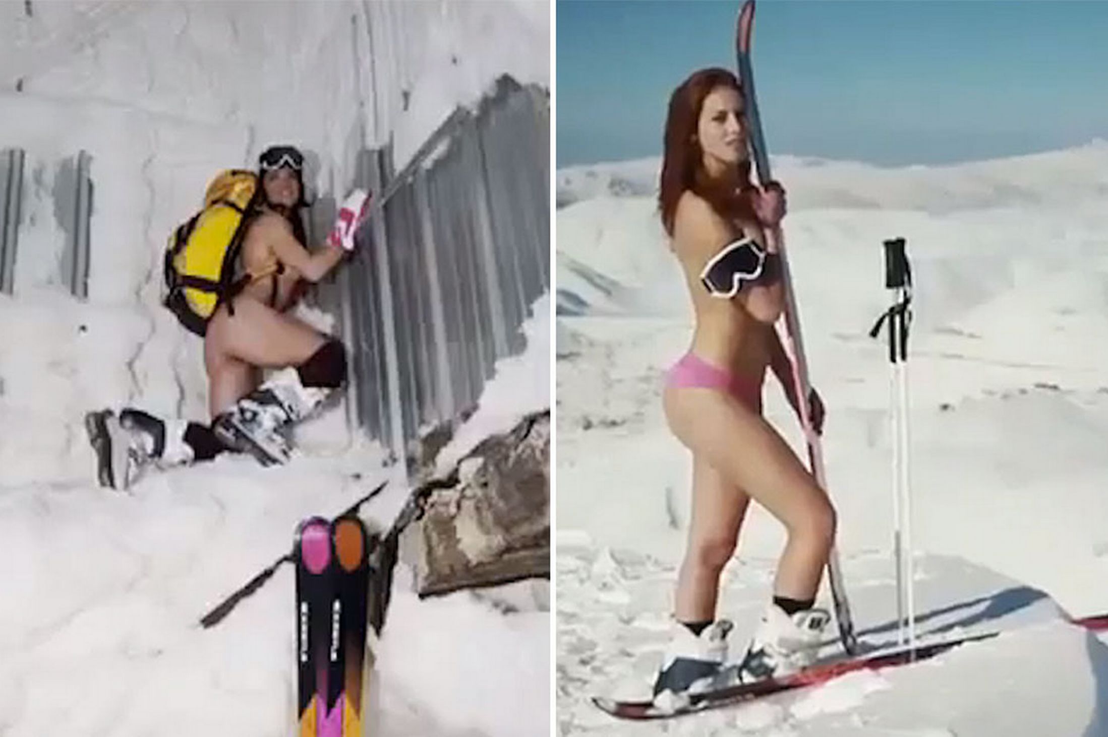 Nude olympic skier